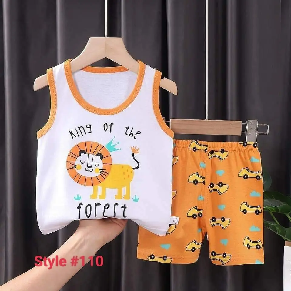 Selves Less Cartoon T-Shirt Set for Kid's