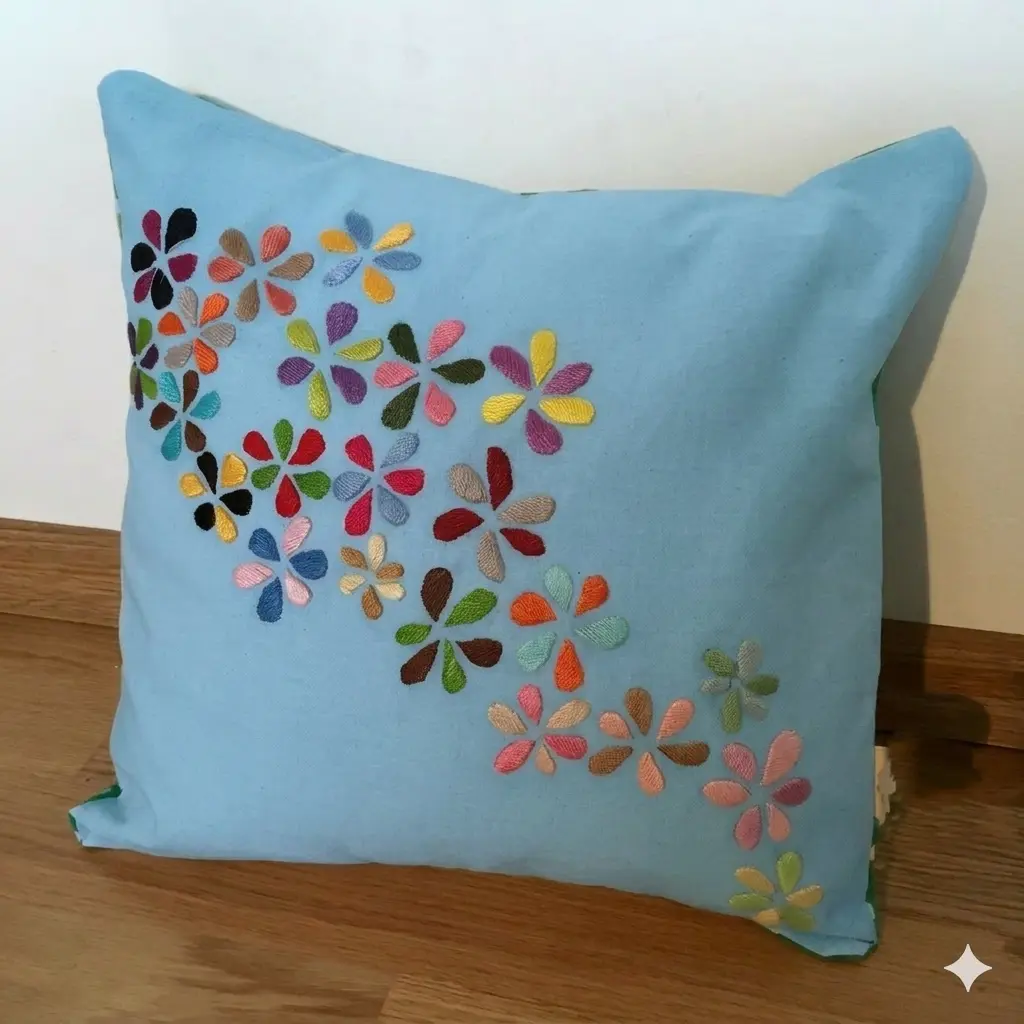 Hand-embroidery Cushion Cover / Pillow Cover