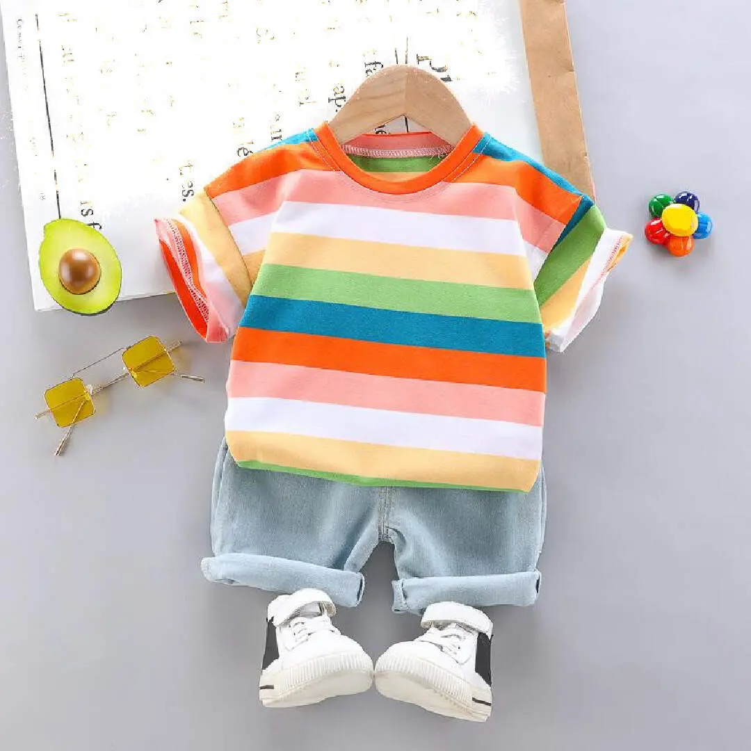 Children Casual T-Shirt Set For Summer